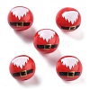 Christmas Printed Schima Wood  European Beads WOOD-G023-17B-1