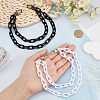 WADORN 2Pcs 2 Colors Plastic Cable Chain Double Layer Bag Handles PURS-WR0001-21-3