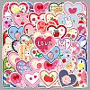 50Pcs Heart PET Waterproof Stickers PW-WG2DBD2-01-2