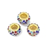 Alloy Rhinestone Clay Pave Beads ALRI-D300-04G-06-1