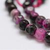 Faceted Natural Fire Crackle Agate Beads Strands G-F447-4mm-A08-3