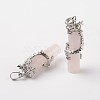 Tube Natural Rose Quartz Pendants X-G-L455-H08-2