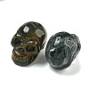 Halloween Natural Gemstone Skull Figurines DJEW-L021-01-3