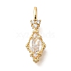 Brass Glass Pendants KK-U061-20G-01-1