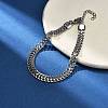 304 Stainless Steel Chains Bracelets BJEW-U017-02P-1