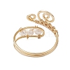 Brass Open Cuff Rings RJEW-JR00837-01-5