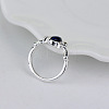 Alloy with Natural Lapis Lazuli Finger Rings FS-WGF3EDB-04-4