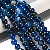 Natural Striped Agate/Banded Agate Beads Strands G-Z060-A01-B11-2