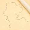 Alloy & Plastic Pearl Round Beaded Tassel Waist Belly Chains for Women FS-WG2A056-01-3