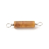 Natural Tiger Eye Connector Charms PALLOY-JF01564-03-3