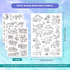 4 Sheets 11.6x8.2 Inch Stick and Stitch Embroidery Patterns DIY-WH0455-133-2