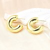 Rack Plating Brass C-shape Stud Earrings EJEW-G288-32D-G-5