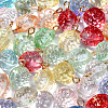50Pcs Transparent Spray Painted Glass Pendants GLAA-CJ0002-23-4
