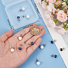 6 Pairs 2 Style Shell Pearl Ball Stud Earrings EJEW-BBC0001-34-3