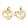 Real 18K Gold Plated Brass  Pendants KK-J042-43G-Y-1