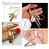 4Pcs 304 Stainless Steel Screw Carabiner Lock Charms STAS-UN0064-01-5