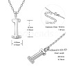 SHEGRACE Rhodium Plated 925 Sterling Silver Initial Pendant Necklaces JN905A-2