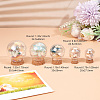 DELORIGIN 5 Sets 5 Style Round Iridescent Glass Dome Cover AJEW-DR0001-08-2