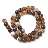 Natural Striped Agate/Banded Agate Bead Strands G-K166-13-8mm-02-4