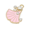 Alloy Enamel Pendants with Rhinestone FIND-Z070-07G-03-2