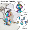 HOBBIESAY Rainbow Color Alloy Pendants FIND-HY0001-45-4