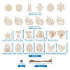 Wooden Cutouts Ornaments WOOD-TA0002-39-6