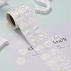Heart and Flat Round with Word Love Valentine's Stickers Self Adhesive Tag Labels X-DIY-E023-05-5