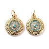 Brass Micro Pave Cubic Zirconia Pendants X-ZIRC-P092-010G-03-RS-2