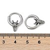 Dragon Head 316 Surgical Stainless Steel Hoop Earrings EJEW-G416-22AS-5