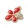 Flower Alloy Enamel Pendants ENAM-A007-02KCG-05-2