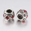 Tibetan Style Alloy Rhinestone European Beads PALLOY-F200-05F-2