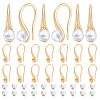 BENECREAT 30Pcs Brass Earring Hooks KK-BC0012-09-1