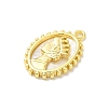 Brass Pave Shell Pendants KK-Z073-28G-2