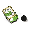 Funny Dinosaur with Portrait Alloy Enamel Pin Brooch for Backpack Clothes JEWB-R004-02EB-05-3