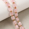 Natural Rose Quartz Beads Strands GG-CBA96AE-A10-6x6mm-1