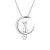 SHEGRACE Lovely Rhodium Plated 925 Sterling Silver Necklace JN489A-1