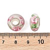 Lampwork & Brass Core European Beads LAMP-P019-01P-26-3