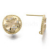 Brass Stud Earring Findings KK-R130-041-NF-2