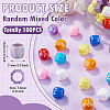 100Pcs Pearlized UV Plating Opaque Acrylic European Beads SACR-TA0001-77C-4