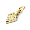 Brass Micro Pave Cubic Zirconia Pendants KK-H475-23G-01-2