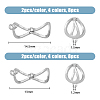 SUPERFINDINGS 16Pcs 8 Style Rack Plating Brass Clip-on Earring Findings KK-FH0005-37-2