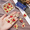 SUNNYCLUE 18Pcs 9 Styles Alloy Enamel Pendants ENAM-SC0005-06-3