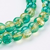 Crackle Glass Beads Strands X-CCG-Q002-6mm-07-3
