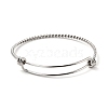 Non-Tarnish 304 Stainless Steel Expandable Bangle for Girl Women BJEW-C003-04P-1