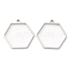 Non-Tarnish 304 Stainless Steel Open Back Bezel Hexagon Pendants LS-STAS-Z040-12P-1