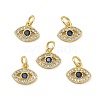 Brass Micro Pave Cubic Zirconia Charms KK-E068-VB244-2