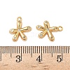 Brass Micro Pave Clear Cubic Zirconia Charms KK-B160-15G-3