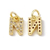 Real 18K Gold Plated Brass Micro Pave Clear Cubic Zirconia Charms KK-E068-VB452-N-1