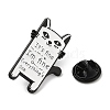 Cat with Word Enamel Pins JEWB-G023-03D-3