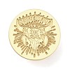 Halloween Theme Golden Tone Brass Wax Seal Stamp Head AJEW-O001-14G-2